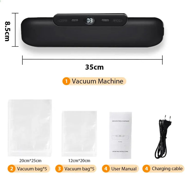 saengQ Vacuum Sealer Packaging Machine Food Vacuum Sealer With Free 10pcs Vacuum bags Household Vacuum Food Sealing Trendzz Store