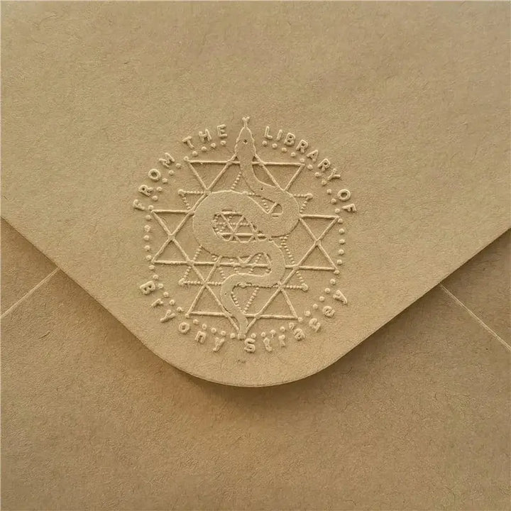 Custom Initials Embosser stamp,Book Embosser Personalized Wedding Embossing Stamp, Address Stamp, Form the Library Embosser Trendzz Store