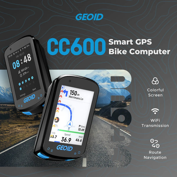 GEOID CC600 Color Screen Bike Computer Smart Navigation GPS Wireless Bicycle Speedometer WIFI ANT+ 11 Languages Cycling Odometer