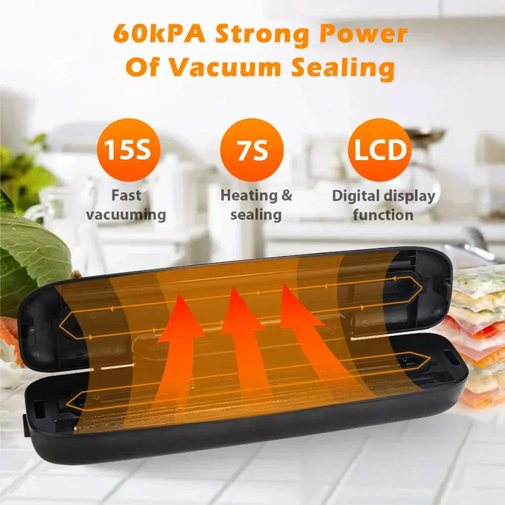 saengQ Vacuum Sealer Packaging Machine Food Vacuum Sealer With Free 10pcs Vacuum bags Household Vacuum Food Sealing Trendzz Store