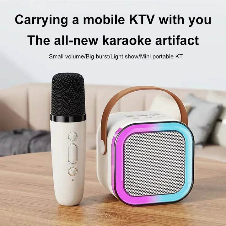 K12 Karaoke Machine Portable Bluetooth 5.3 PA Speaker System with 1-2 Wireless Microphones Home Family Singing Children's Gifts - My Store