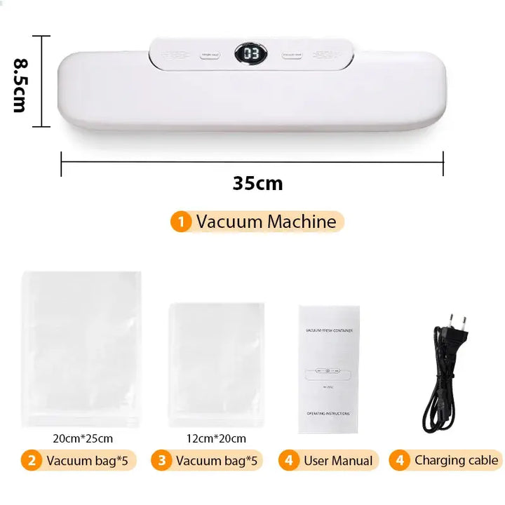 saengQ Vacuum Sealer Packaging Machine Food Vacuum Sealer With Free 10pcs Vacuum bags Household Vacuum Food Sealing Trendzz Store