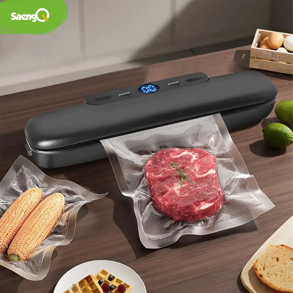 saengQ Vacuum Sealer Packaging Machine Food Vacuum Sealer With Free 10pcs Vacuum bags Household Vacuum Food Sealing Trendzz Store